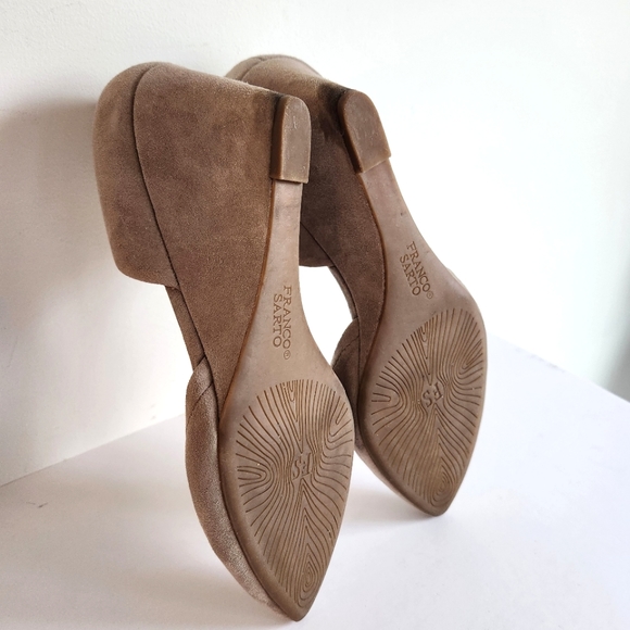 Franco Sarto Women's Suede Leather Fenway Wedge Tan Cocco Color Size 8 - Picture 4 of 14
